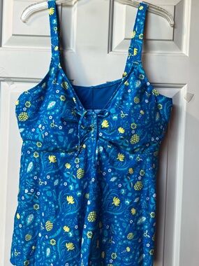 Sunset Escape Blue Women's Swimwear Top